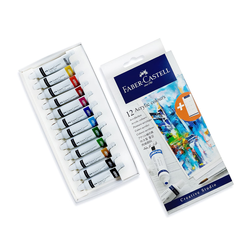 Acrylic Colours - Faber Castell - 12Pcs - 379012