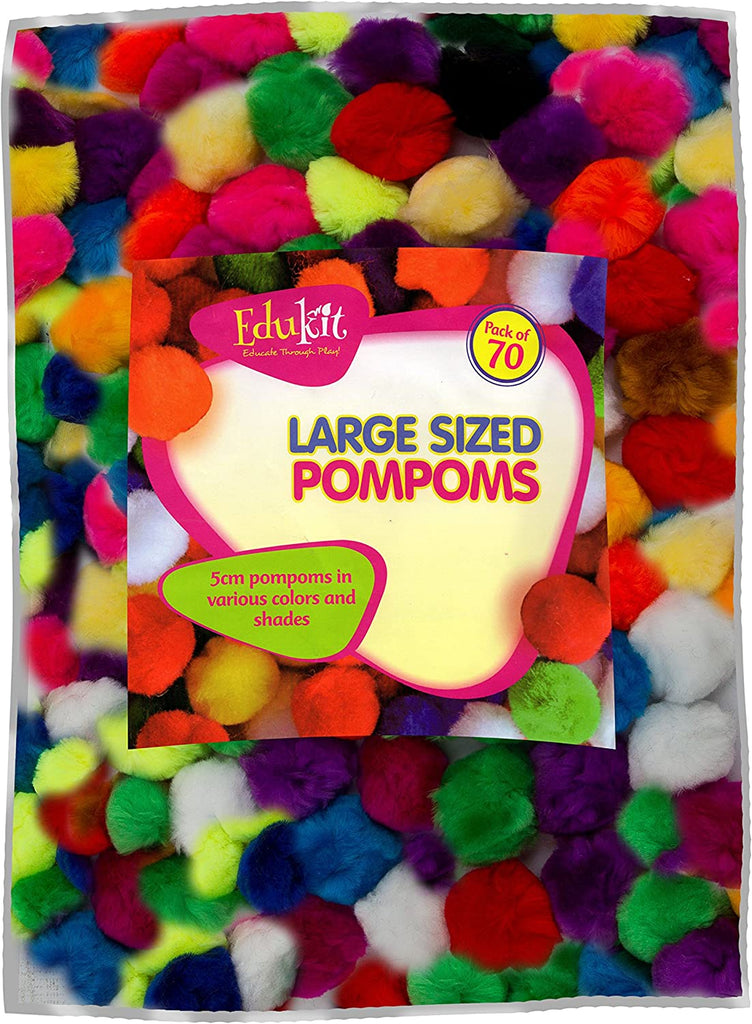 Crafty - Pom Pom - 45mm - 8pc - Mix Colour