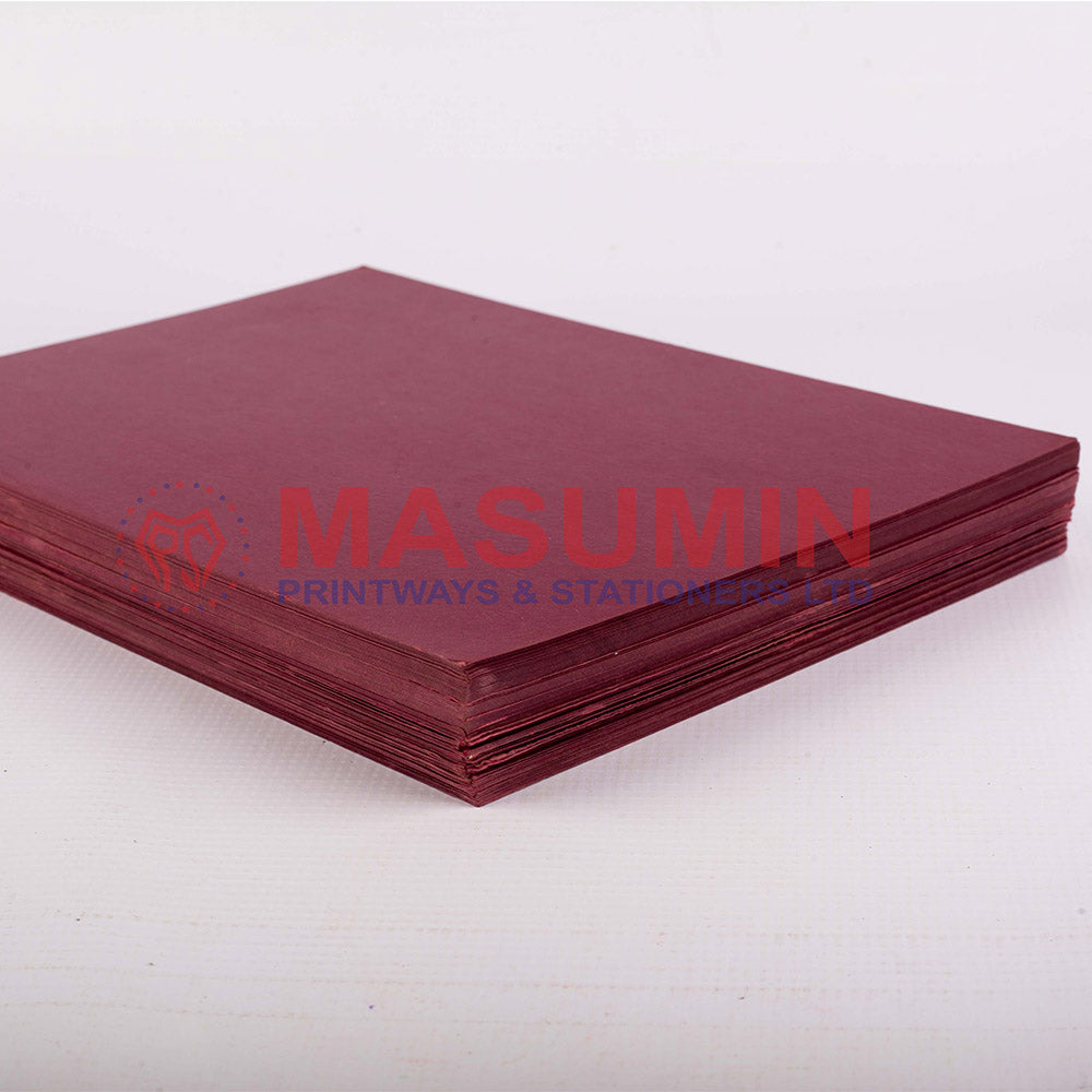 Manila A4 embossed board maroon