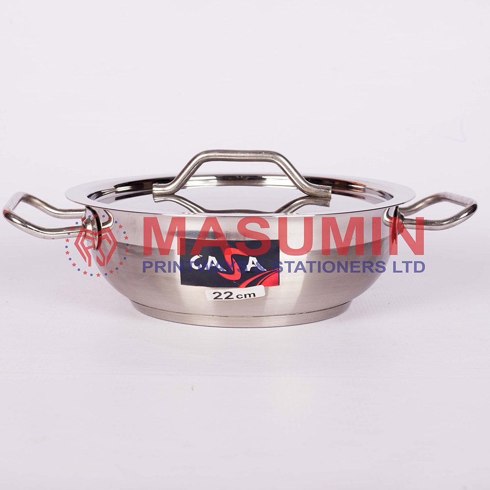 Kadai - Steelo - With Lid - Casa - CA-SK-20