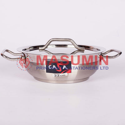 Kadai - Steelo - With Lid - Casa - CA-SK-22