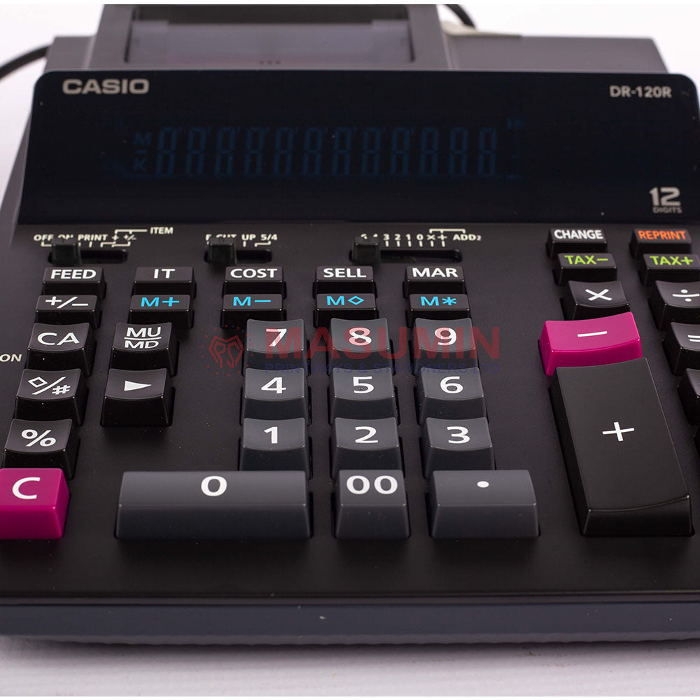 Calculator casio printing DR-120TM-BK
