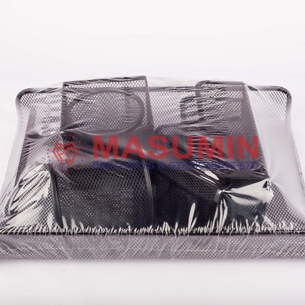 Desk Organizer - Metal - 6 Pc Set - Mesh - Foska