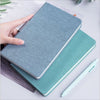 Note Book - A5 - Fabric - Black/Green - With Pen
