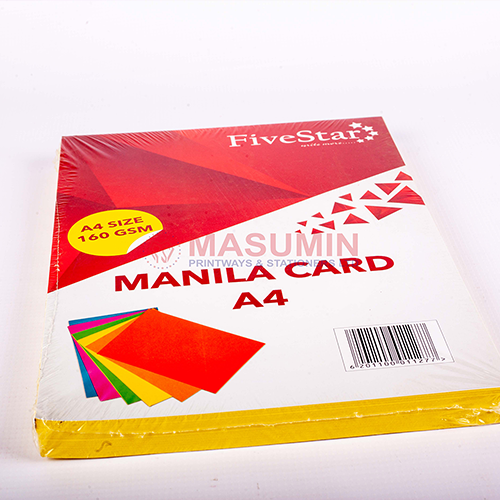 Manila - A4 - Yellow - 160gms - Masuminprintways