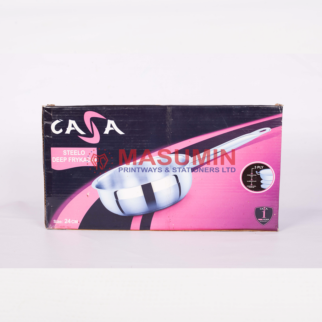 Kadai Steelo Deepfry Without Lid - Casa -CA-DFK-24 - Masuminprintways