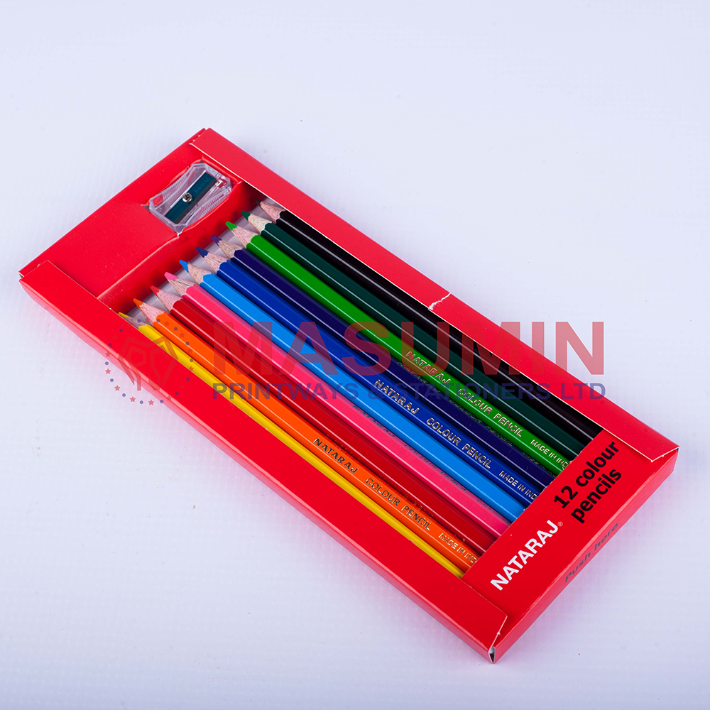 Pencil - Color - 12pcs - Small - Nataraj - Masuminprintways