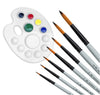 Paint Brush - Set Of 7 - With Mixing Palette - Isomars - Art#PBRC2