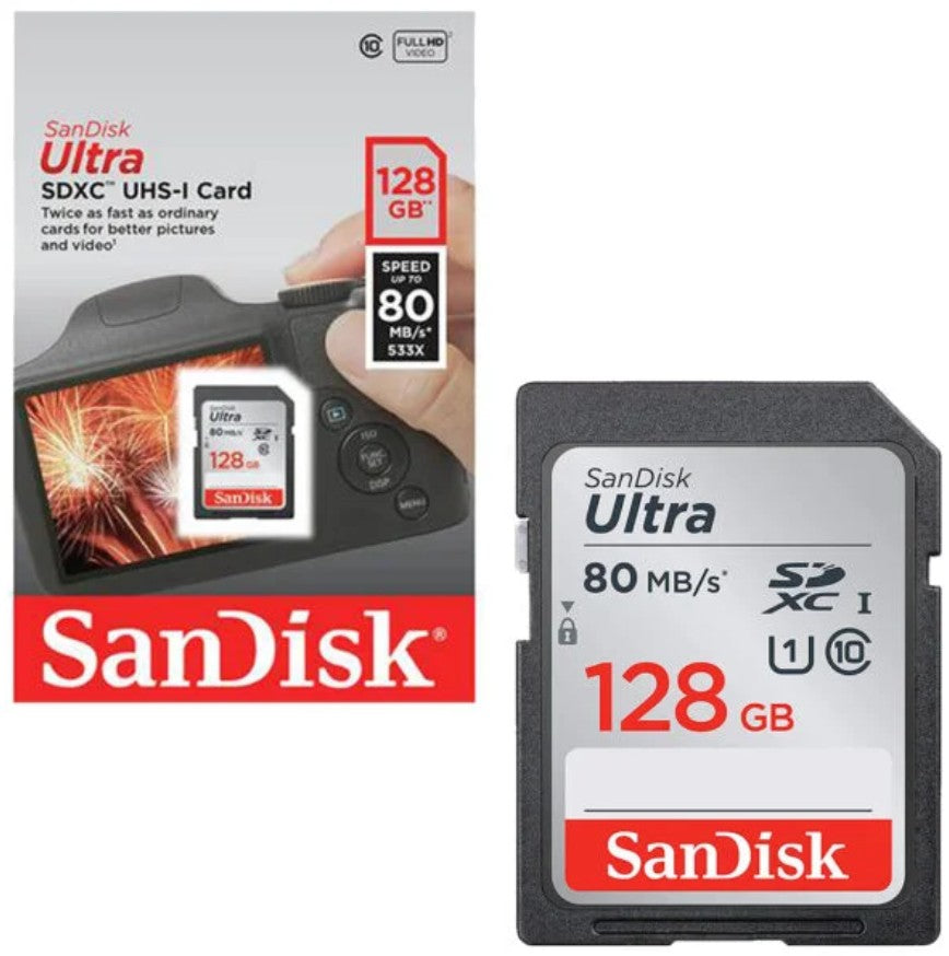 Memory Card - 128GB - Sandisk - Ultra SDXC - UHS-I