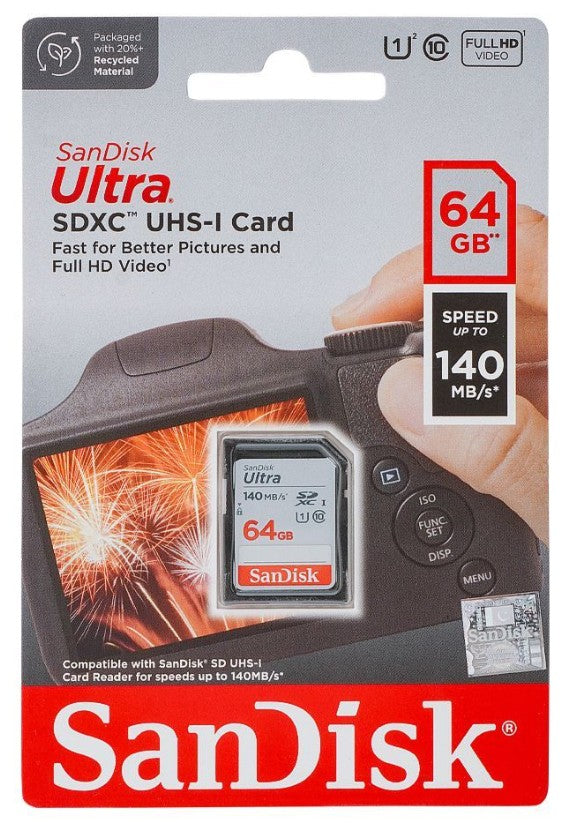 Memory Card - 64GB - Sandisk - Ultra SDXC