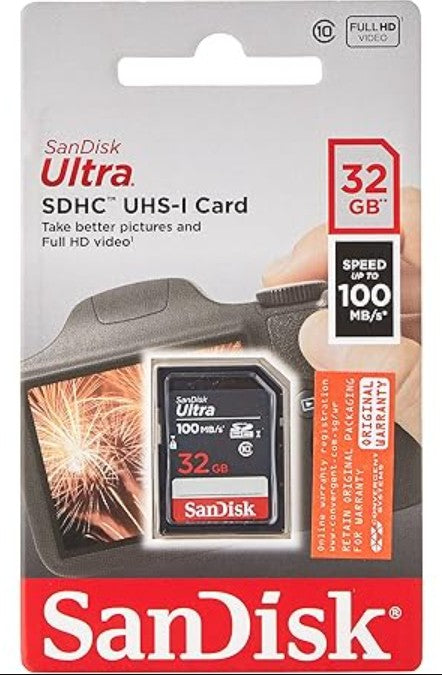 Memory Card - 32GB - Sandisk - Ultra SDHC - UHS-I Card
