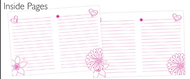 Note Book - Girls Diary with lock - Pink