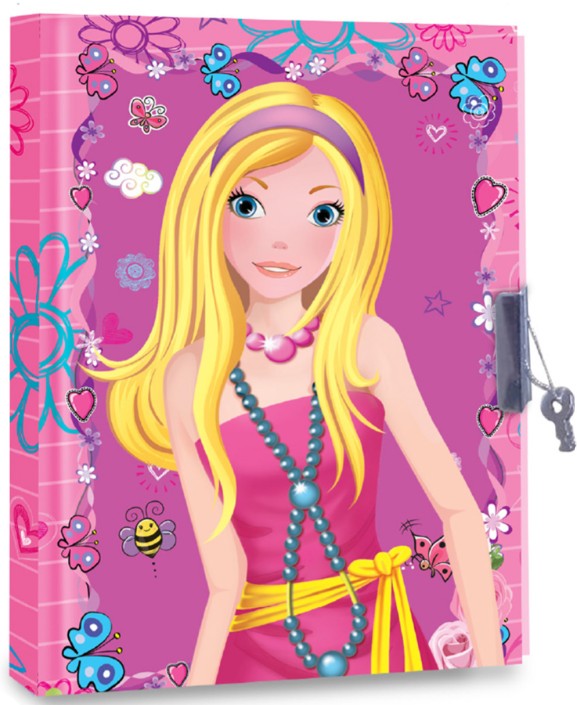 Note Book - Girls Diary with lock - Pink