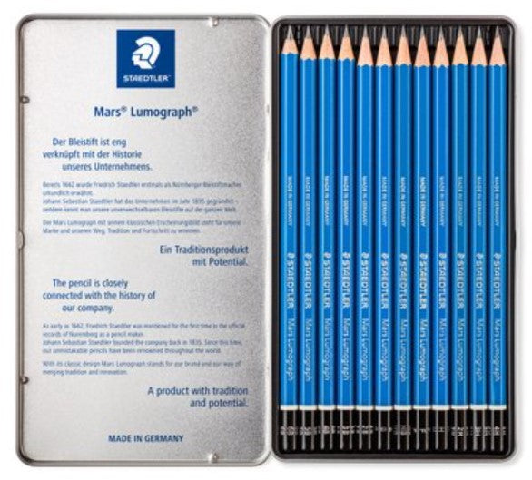 Pencil - Drawing - Staedtler - 12pc Set - Mars® Lumograph®