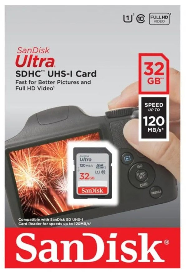 Memory Card - 32GB - Sandisk - SDHC - UHAS-I Card