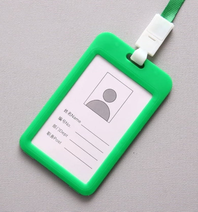 ID Card Holder - Thick - Plastic - Hongliang - Green - H-593V