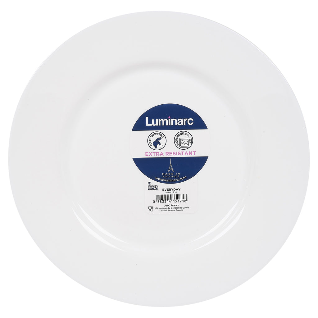 Lumeric Plates Plate - White Luminarc - (1x6) – Masuminprintways Store