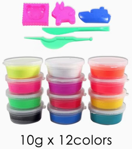 Clay - Modelling- 12 Colours - Light Clay - Foska