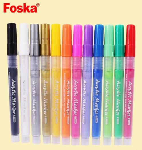 Marker - Acrylic - Foska - MK5007 - 12 Colours