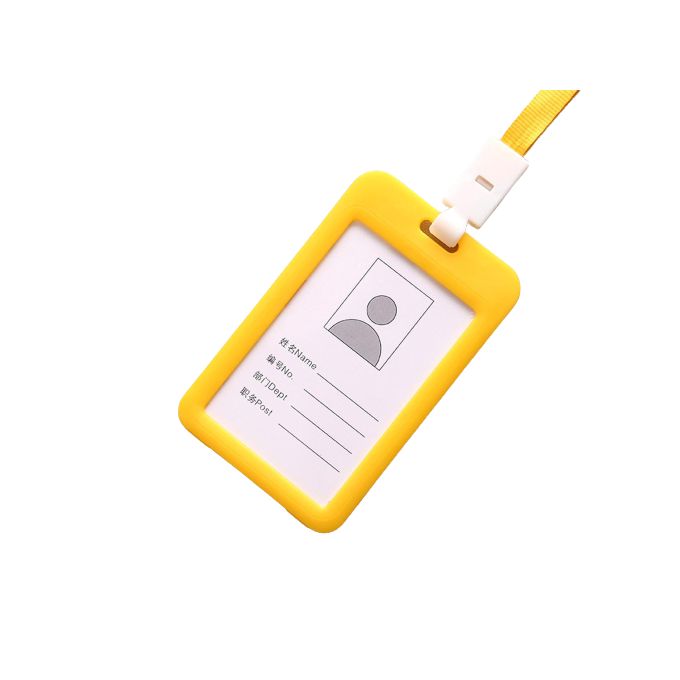 ID Card Holder - Thick - Plastic - Hongliang - Yellow