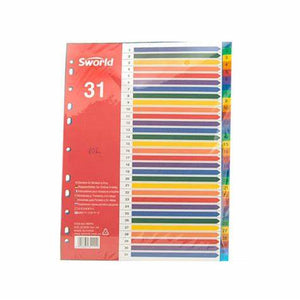 Divider - Plastic - 1-31 - Multi Color