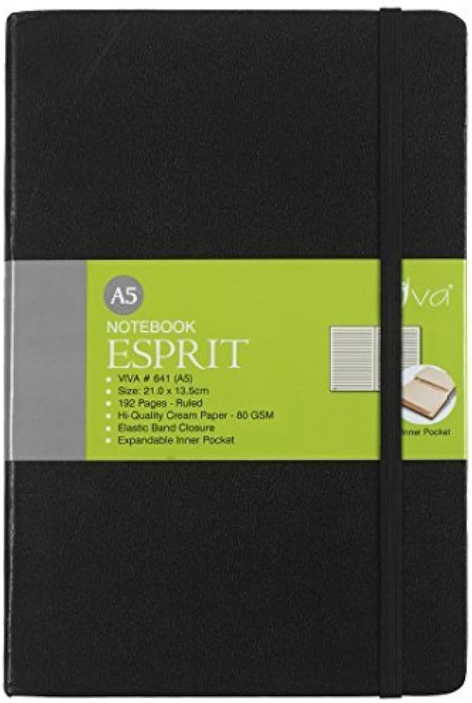Notebook - A5 - Esprit - Black Color - MX-V641-BE