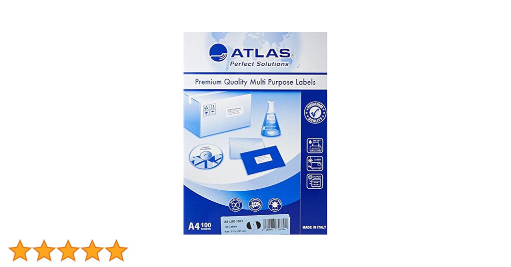 Self Adhesive - Label - A4 - 24up - Atlas - AS-LSE-1424 ...