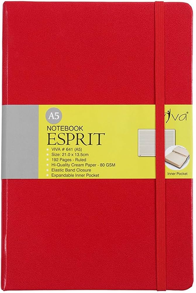Note Book - A5 - Viva - Esprit - Red -MX-V-641