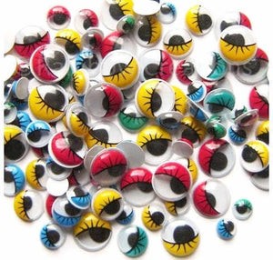 Crafty - Eyes - 10mm - 50pc - Mix Colour