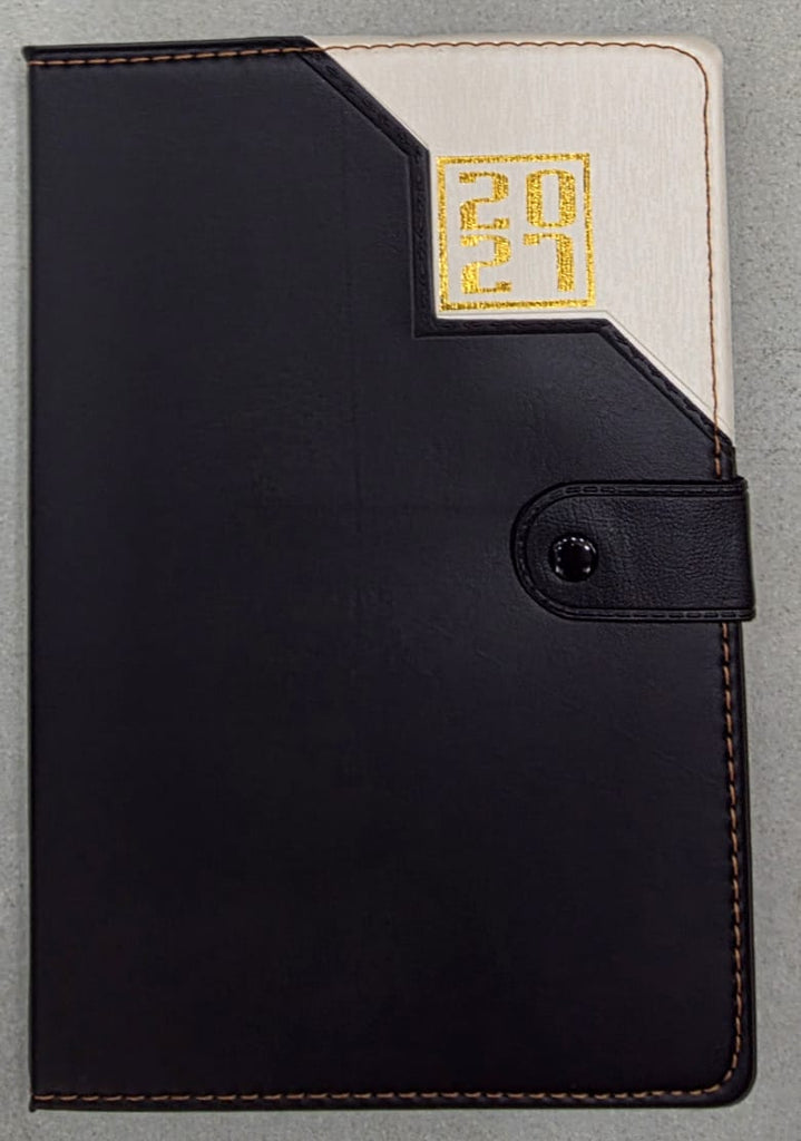 Diary - 2027 - A5 - With Button - Black