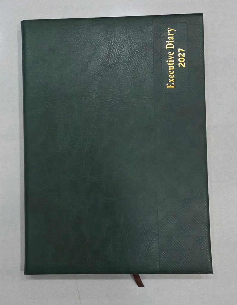 Diary - 2027 - A4 - Good Quality - Green