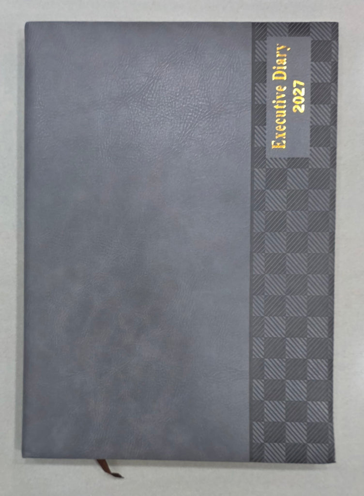 Diary - 2027 - A4 - Good Quality - Grey
