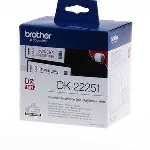 Barcode Label - Brother - Black/White - DK-22251