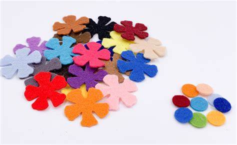 Crafty - Shapes - Flowers - Felt - 73x49mm - 4pc