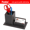 Desk Organizer - Leather - Foska - ZM1004 - Black