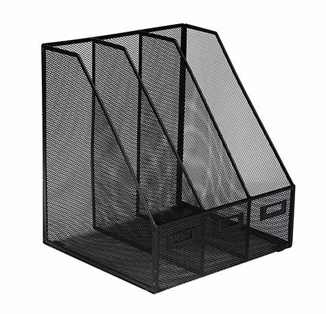 Magazine Rack - Metal - 3 Column - Mesh