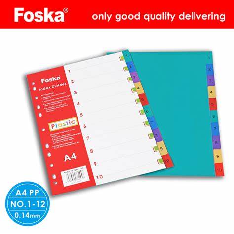 Divider - Plastic - 1-10 - Foska - HF289C-10C - A4