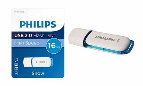 Flash Drive - 16GB - Philips - Snow - 2.0