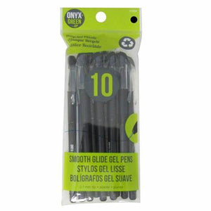Ball Pen - Onyx Green - Gel Pen - Black - 10pc