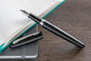 Fountain Pen - Pilot - Blue - Black Body - Crocodile - Inside Sponge