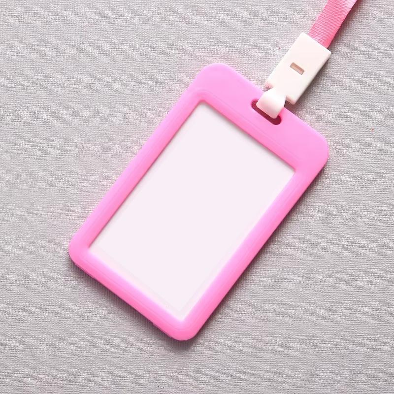 ID Card Holder - Thick - Plastic - Hongliang - Pink