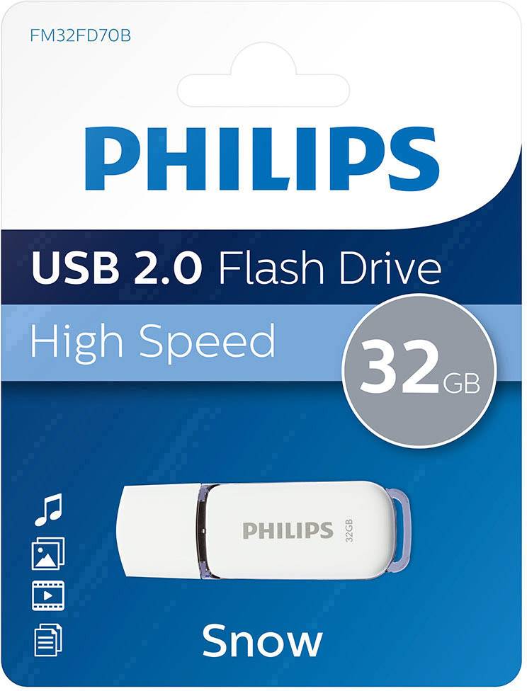 Flash Drive - 32GB - Philips - Snow - 2.0