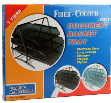 Tray - 4 Tier - Metal - Mesh - JS3001 - Fiber Color
