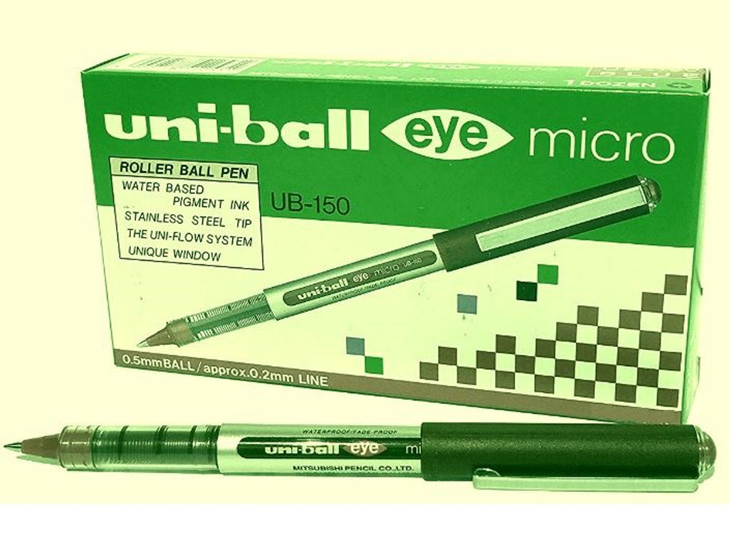 Pen - Uniball - Eye - Green - Needle - 0.5mm