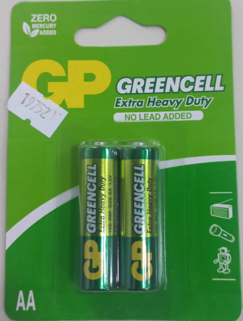 Battery - AA - GP - Greencell - 2pcs -Blister Card