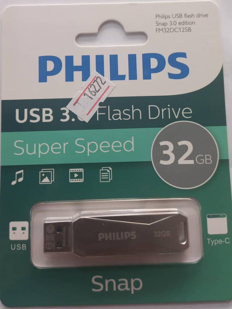Flash Drive - 32GB - Philips - Snap - Type C