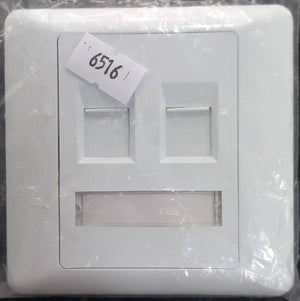 Face Plate Double + Keystone Jack