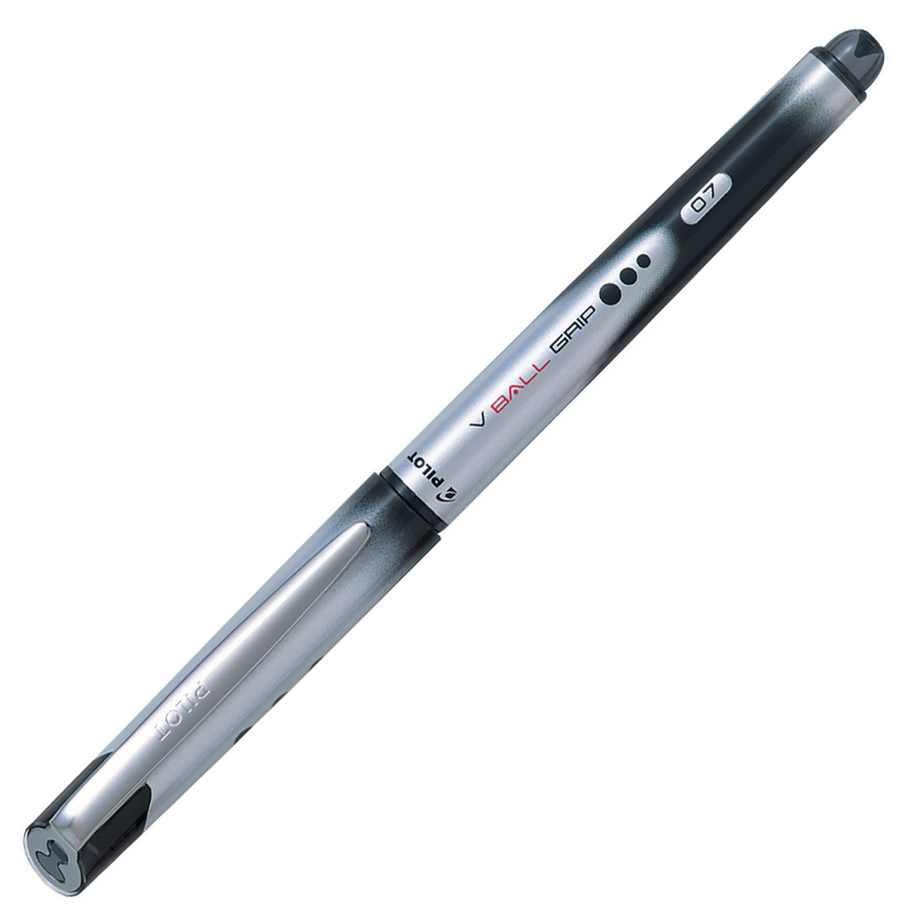 Ball Pen - Pilot - Roller Tip - V Ball - Grip - Black - 0.7