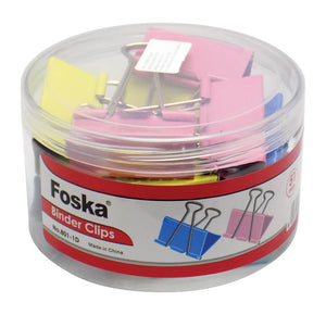 Binder Clip - 51mm - Mix Color - Foska - 12pcs