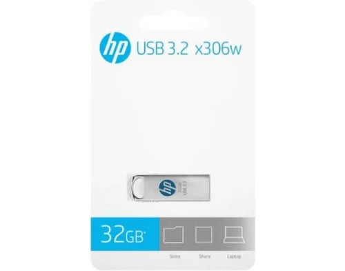 Flash Drive - 32GB - HP - Metal - x306w - 3.2